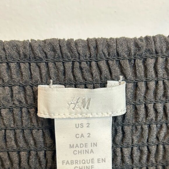 H&M Midi Button Up Dress Black - Picture 5 of 7